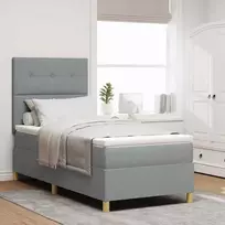 LED Čiužinio Lova Šviesiai pilka 80 x 200 cm audinys