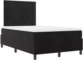 LED Čiužinio Lova su čiužiniu Juodas 120 x 190 cm Aksomas