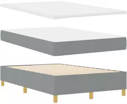 LED Čiužinio Lova Šviesiai pilka 120 x 200 cm audinys