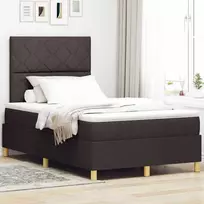 LED Čiužinio Lova Tamsiai rudas 120 x 200 cm audinys