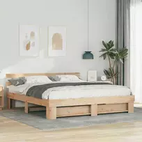 Lova Lovos rėmas Ruda 180 x 200 cm Kietos pušies mediena