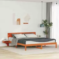 Lova Lovos rėmas Vaško ruda 200 x 200 cm Kietos pušies mediena