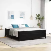 Lova Lovos rėmas su čiužiniu Juoda 180 x 200 cm audinys