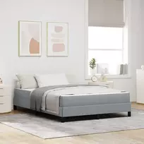 Kiemas lova su čiužiniu Šviesiai pilka 140 x 200 cm audinys
