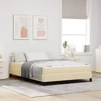 Kiemas lova su čiužiniu Kreminė 140 x 200 cm audinys