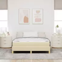 Kiemas lova su čiužiniu Kreminė 140 x 200 cm audinys