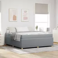 Lova Lovos rėmas su čiužiniu Šviesiai pilka 180 x 200 cm audinys