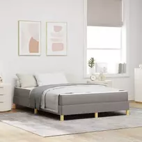 Kiemas lova su čiužiniu Taupe 160 x 200 cm audinys