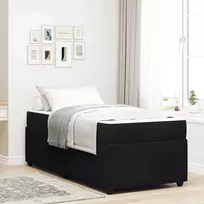 Lova Lovos rėmas su čiužiniu Juoda 90 x 190 cm audinys
