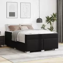 Lova Lovos rėmas su čiužiniu Juoda 160 x 200 cm audinys