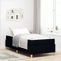 Lova Lovos rėmas su čiužiniu Juoda 80 x 200 cm audinys