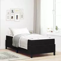 Lova Lovos rėmas su čiužiniu Juoda 80 x 200 cm audinys