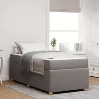 Lova Lovos rėmas su čiužiniu Taupe 90 x 200 cm audinys