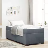Lova Lovos rėmas su čiužiniu Tamsiai pilka 80 x 200 cm audinys