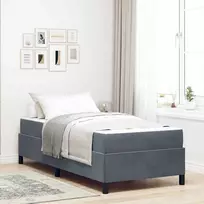 Lova Lovos rėmas su čiužiniu Tamsiai pilka 90 x 200 cm audinys