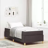 Lova Lovos rėmas su čiužiniu Tamsiai rudas 90 x 200 cm audinys