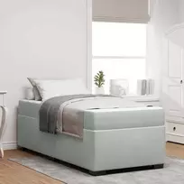 Lova Lovos rėmas su čiužiniu Šviesiai pilka 90 x 200 cm audinys
