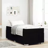 Lova Lovos rėmas su čiužiniu Juoda 80 x 200 cm audinys