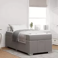 Lova Lovos rėmas su čiužiniu Taupe 80 x 200 cm audinys