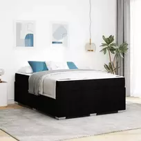 Lova Lovos rėmas su čiužiniu Juoda 160 x 200 cm audinys