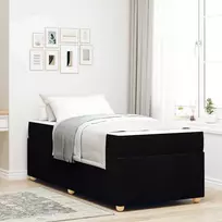 Lova Lovos rėmas su čiužiniu Juoda 90 x 200 cm audinys