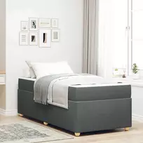 Lova Lovos rėmas su čiužiniu Tamsiai pilka 90 x 200 cm audinys
