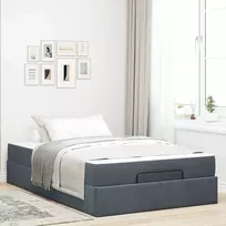 Lova Lovos rėmas su čiužiniu 2 pcs Blanki pilka Aksomas
