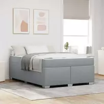 Lova Lovos rėmas su čiužiniu Šviesiai pilka 160 x 200 cm audinys