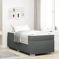 Lova Lovos rėmas su čiužiniu Tamsiai pilka 90 x 200 cm audinys
