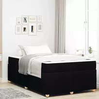 Lova Lovos rėmas su čiužiniu Juoda 120 x 190 cm audinys