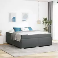 Lova Lovos rėmas su čiužiniu Tamsiai pilka 180 x 200 cm audinys