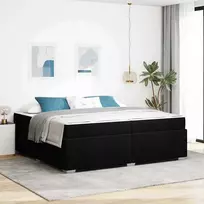 Lova Lovos rėmas su čiužiniu Juoda 200 x 200 cm audinys