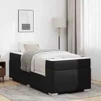 Lova Lovos rėmas su čiužiniu Juoda 80 x 200 cm audinys
