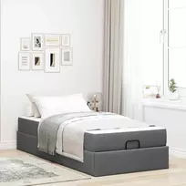 Lova Lovos rėmas su čiužiniu 2 pcs Blanki pilka audinys