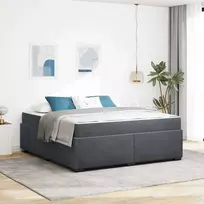 Lova Lovos rėmas su čiužiniu Tamsiai pilka 180 x 200 cm audinys