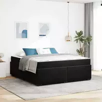 Lova Lovos rėmas su čiužiniu Juoda 180 x 200 cm audinys