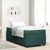 Lova Lovos rėmas su čiužiniu Tamsiai žalia 80 x 200 cm audinys