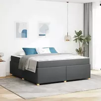 Lova Lovos rėmas su čiužiniu Tamsiai pilka 180 x 200 cm audinys