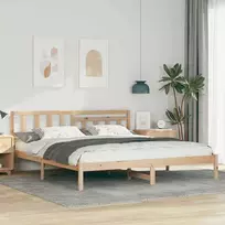 Lova Lovos rėmas Ruda 180 x 200 cm Kietos pušies mediena