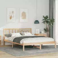 Lova Lovos rėmas Ruda 160 x 200 cm Kietos pušies mediena
