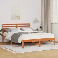 Lova Lovos rėmas Vaško ruda 135 x 190 cm Kietos pušies mediena