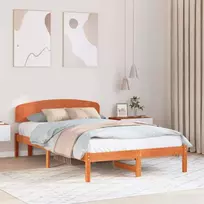 Lova Lovos rėmas Vaško ruda 135 x 190 cm Kietos pušies mediena