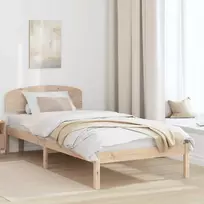 Lova Lovos rėmas Natūrali 90 x 200 cm Kietos pušies mediena