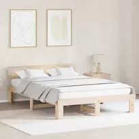 Lova Lovos rėmas Natūrali 150 x 200 cm Kietos pušies mediena