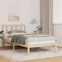 Lova Lovos rėmas Ruda 90 x 200 cm Kietos pušies mediena