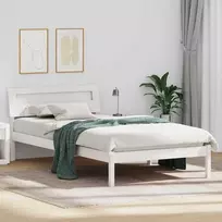 Lova Lovos rėmas Balta 80 x 200 cm Kietos pušies mediena