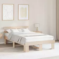 Lova Lovos rėmas Natūrali 140 x 190 cm Kietos pušies mediena