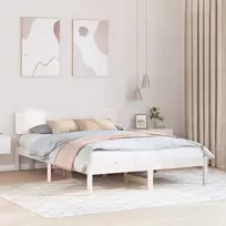 Lova Lovos rėmas Balta 160 x 200 cm Kietos pušies mediena