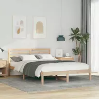 Lova Lovos rėmas Ruda 140 x 220 cm Kietos pušies mediena