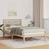 Lova Lovos rėmas Ruda 90 x 200 cm Kietos pušies mediena
